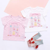 Kids Girl Cartoon Print Embroidered Short T-shirt-TB00924-Veeddydropshipping